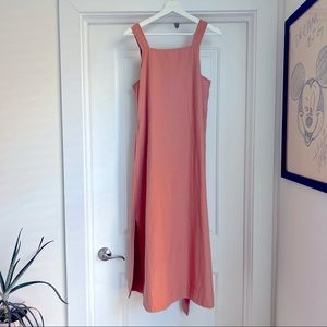 Madewell Pink Dress with Belt Bow Tie